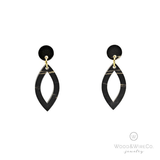 black and gold earrings