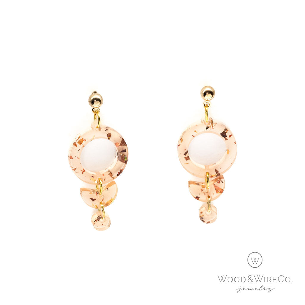 Earrings - Acrylic Drop Hoop Shapes (color variations), image size:1024x1024