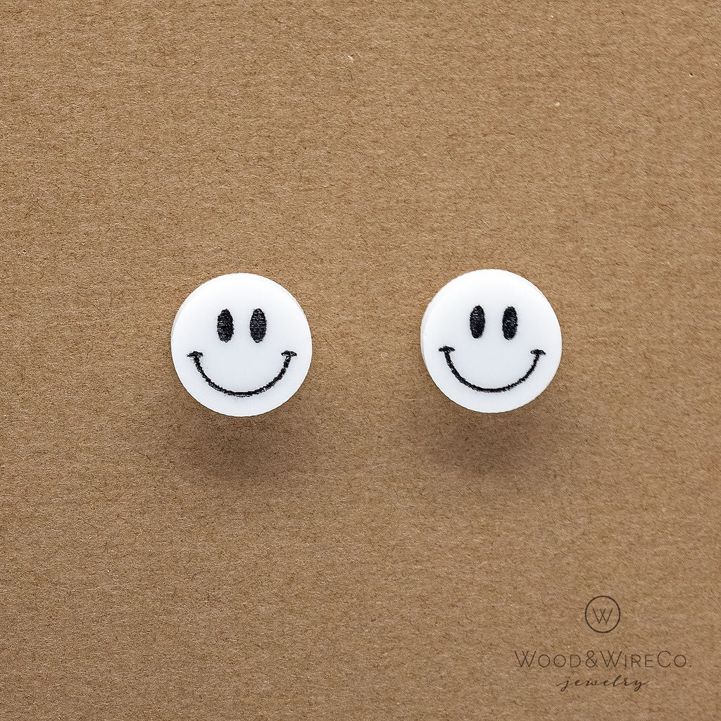 Earrings - Smiley Face Stud Earrings