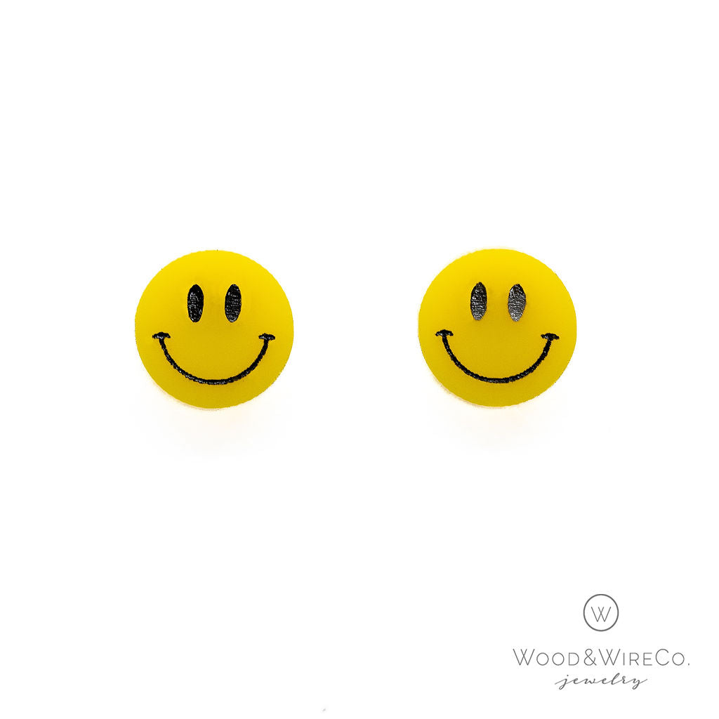 Earrings - Smiley Face Stud Earrings