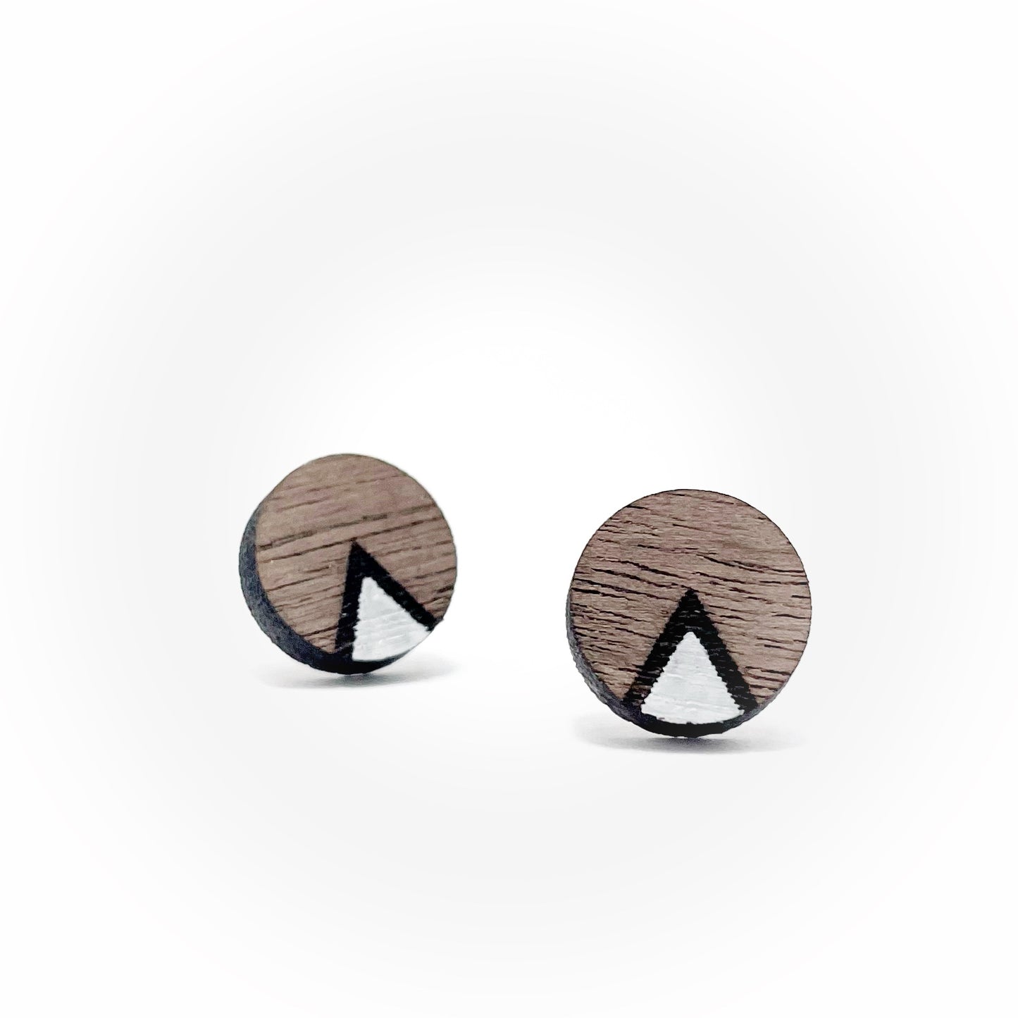 Earrings - Tricolor Wood Studs