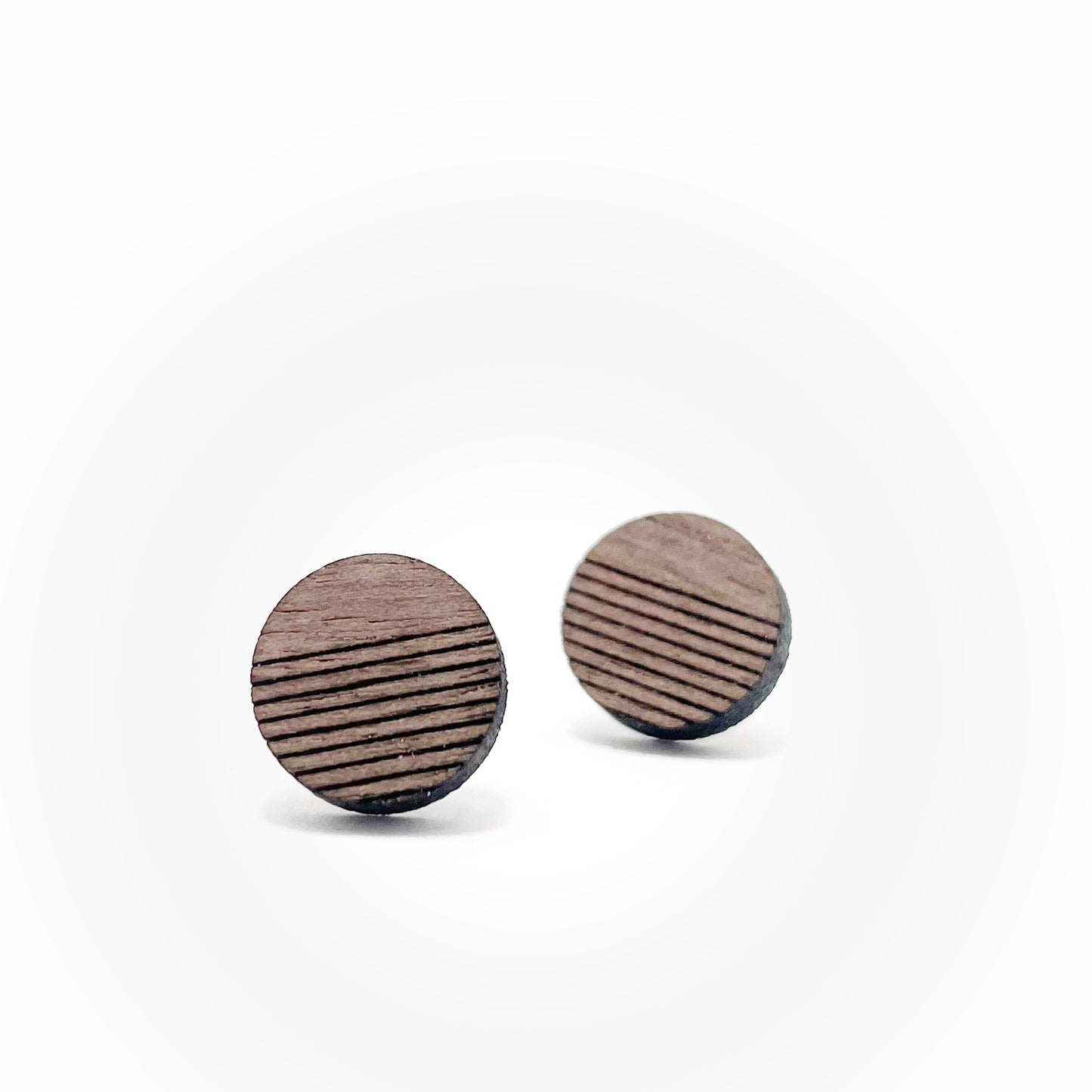 Earrings - Tricolor Wood Studs