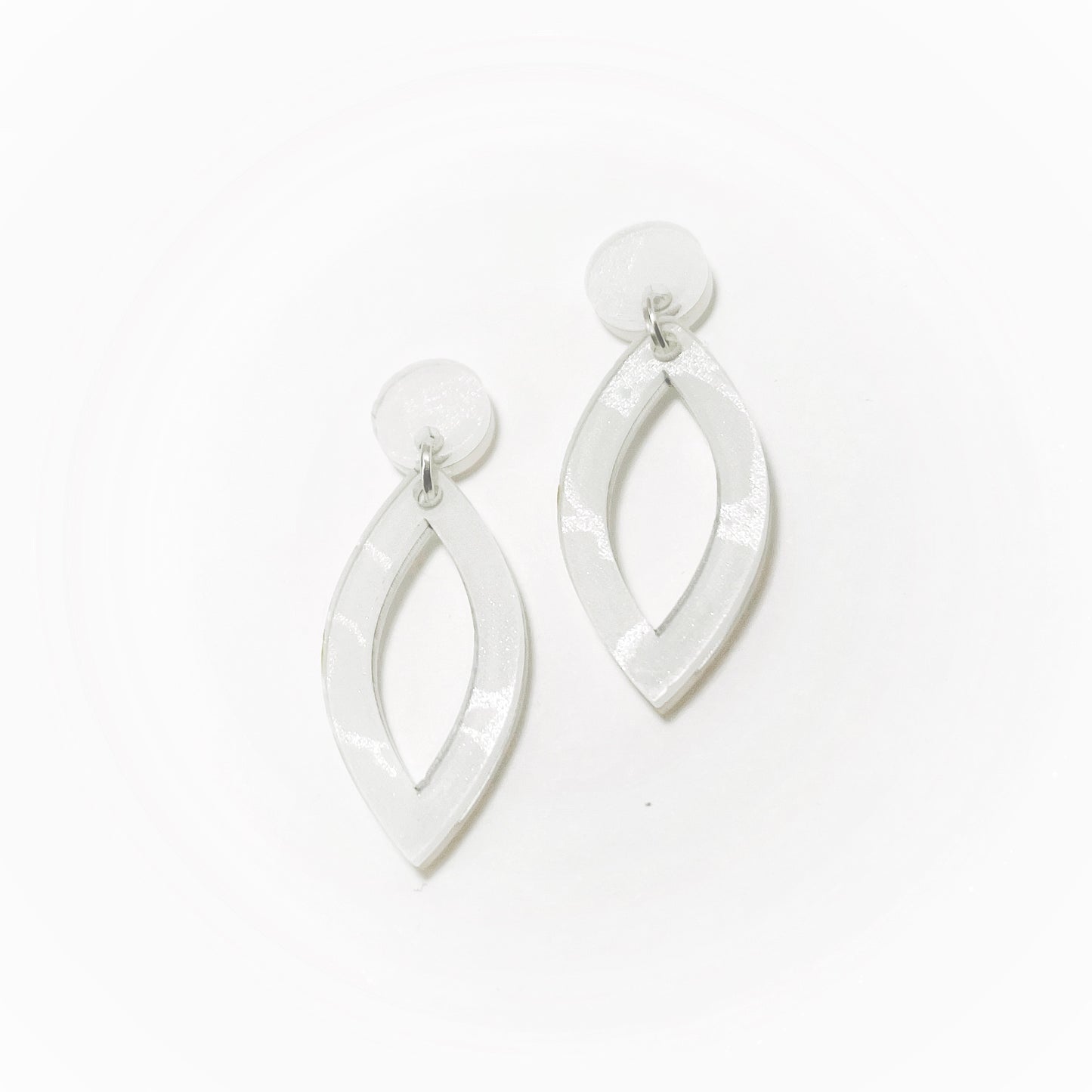 classy white earrings