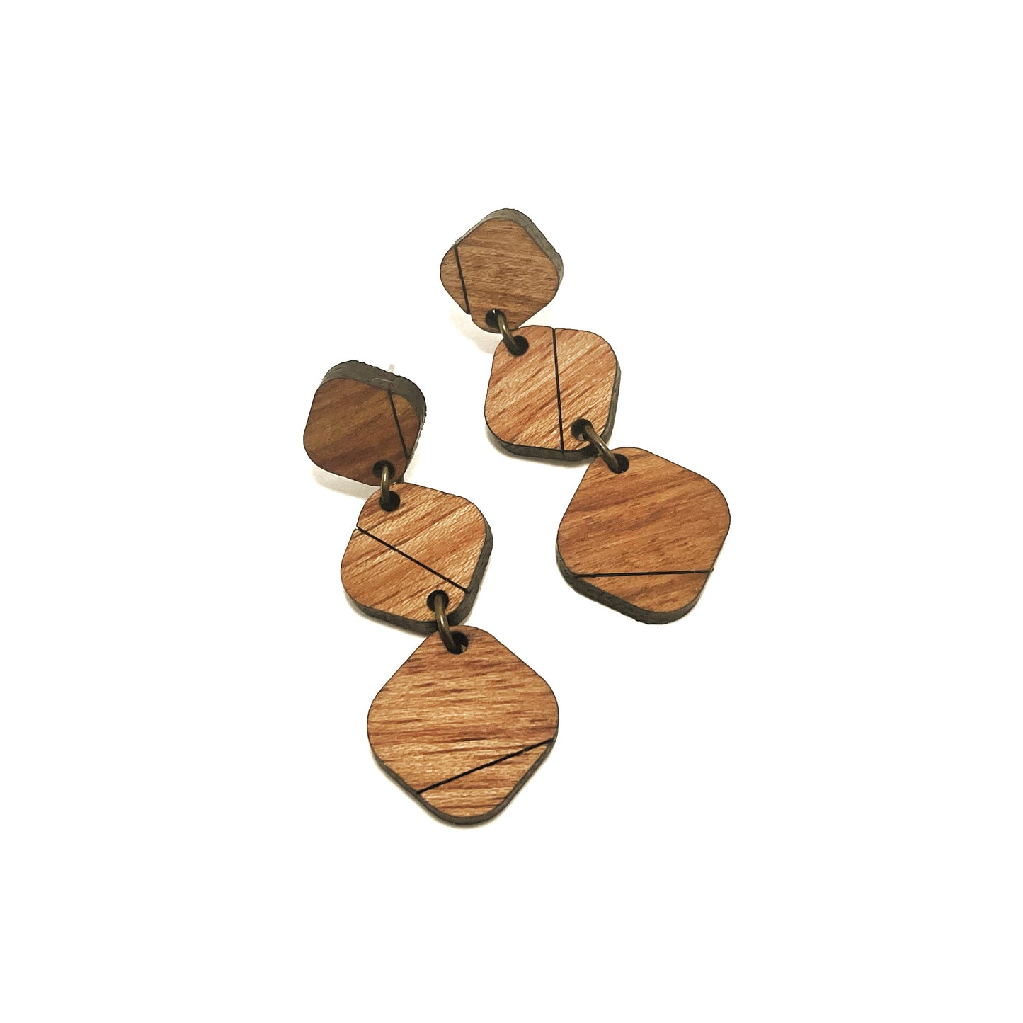 detailed wood earring photo